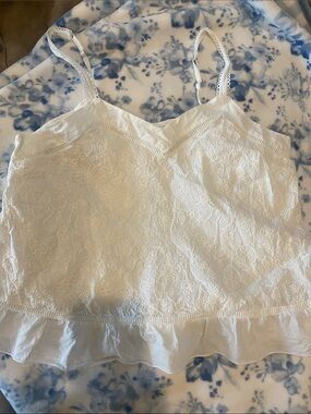 URBAN Romantics Cream Lace Ruffle Camisole